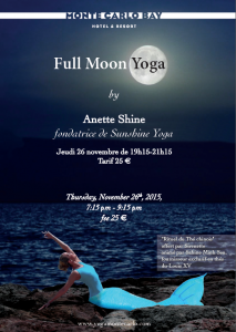 Lire la suite à propos de l’article Yoga de Pleine Lune le Jeudi 26 Novembre