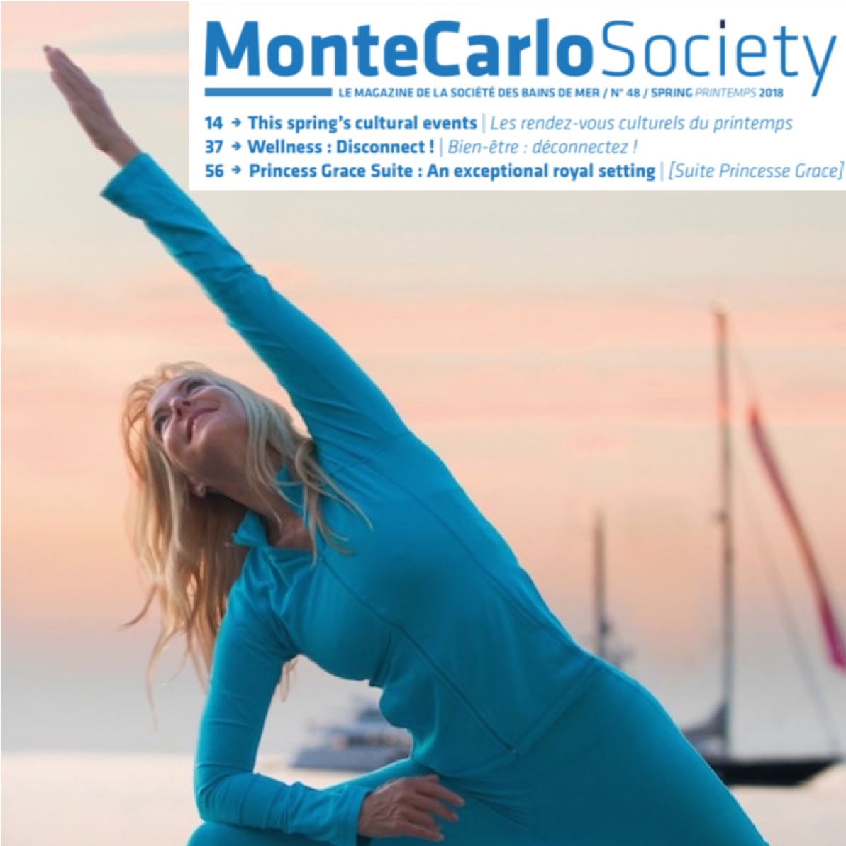 You are currently viewing Sunshine Yoga article in Monte Carlo Society