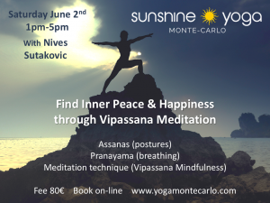 Lire la suite à propos de l’article Trouver la Paix Intérieure & le Bonheur avec la Méditation Vipassana le 2 Juin