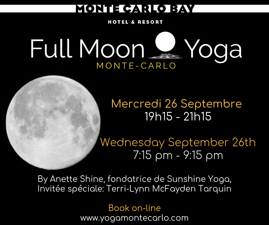You are currently viewing Yoga de la Pleine Lune Monte-Carlo le Mercredi 26 Septembre à 19h15 à l’extérieur