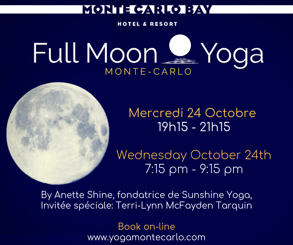 You are currently viewing Yoga de la Pleine Lune Monte-Carlo le Mercredi 24 Octobre à 19h15 à l’extérieur