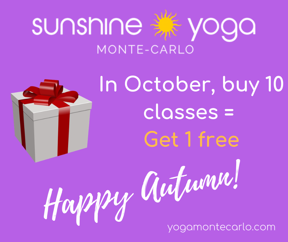 You are currently viewing Special offer: Buy 10 Classes and get 1 Free in October