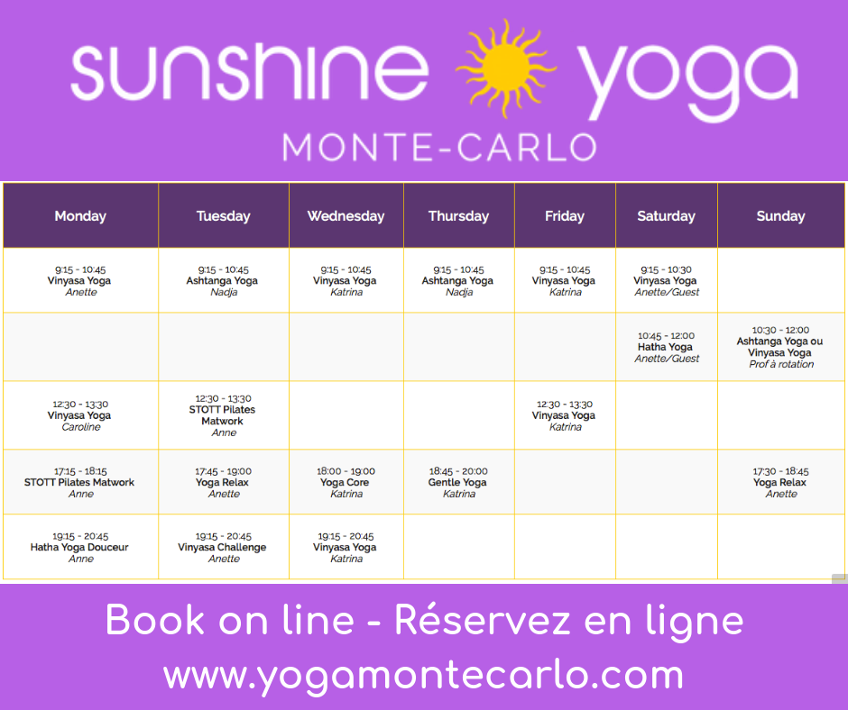You are currently viewing Nouveau Planning Sunshine Yoga à partir du 2 Novembre