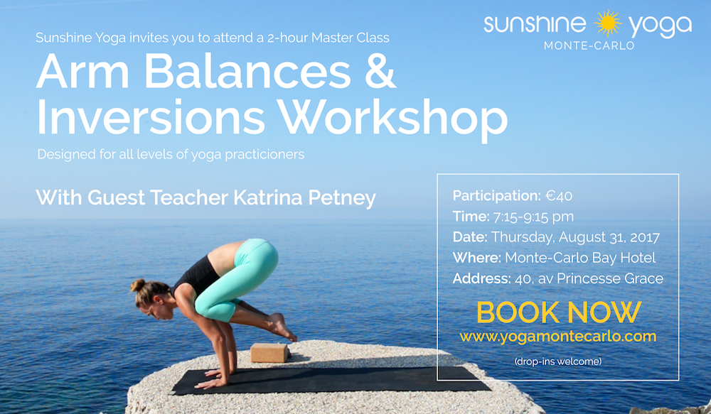 You are currently viewing Arm Balances & Inversions Workshop with Katrina Petney, August 31st