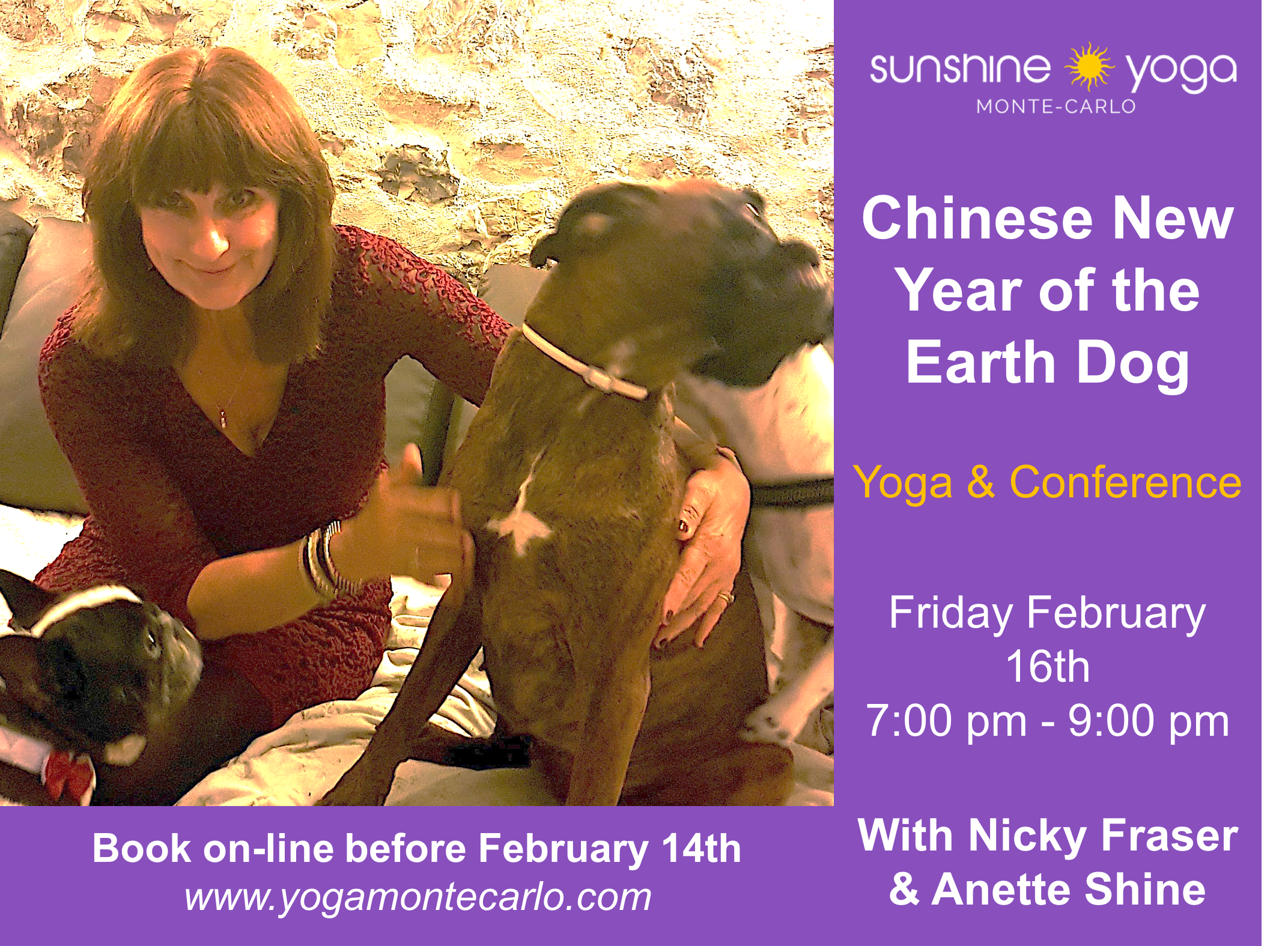 You are currently viewing Come and celebrate the Year of the Dog at Sunshine Yoga on February 16th