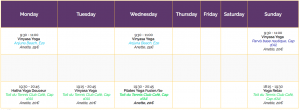 Read more about the article Sunshine Yoga Schedule in August: no classes on Thursdays