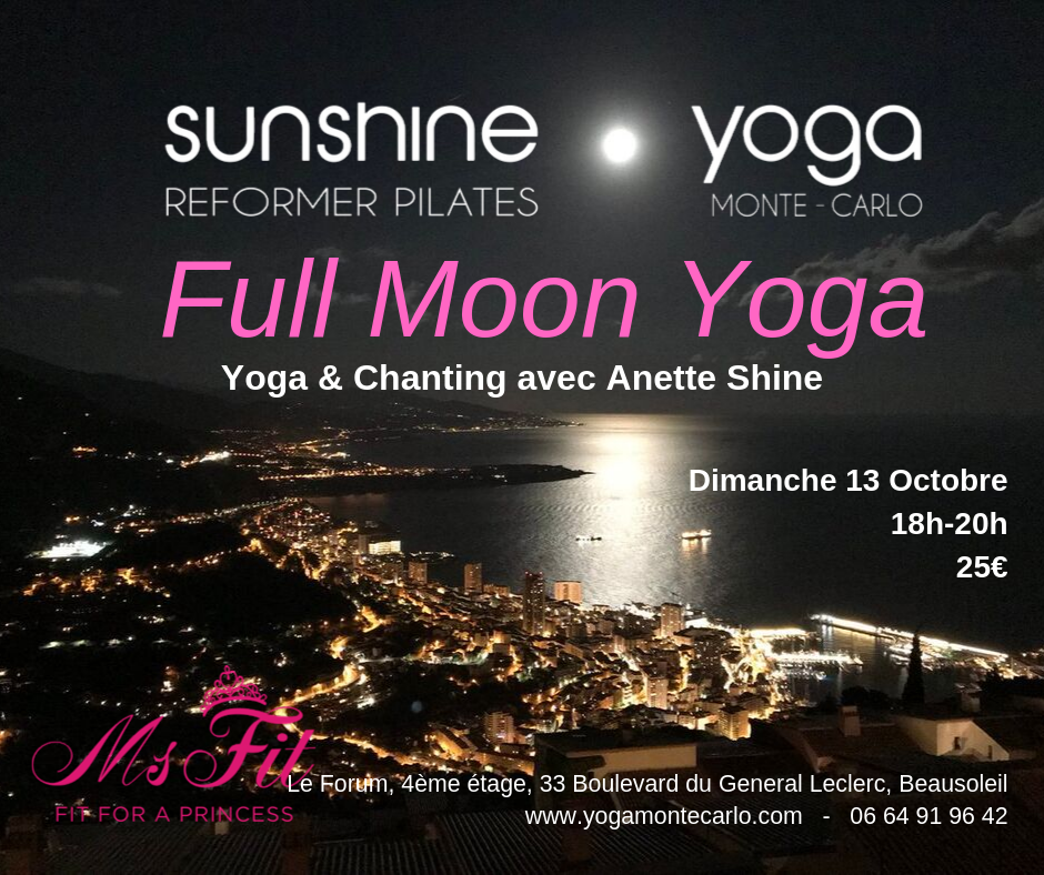 You are currently viewing Full Moon Yoga le Dimanche 13 Octobre de 18h à 20h
