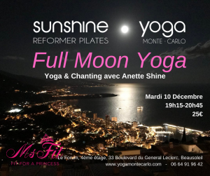 Lire la suite à propos de l’article Yoga de la Pleine Lune le Mardi 10 Décembre