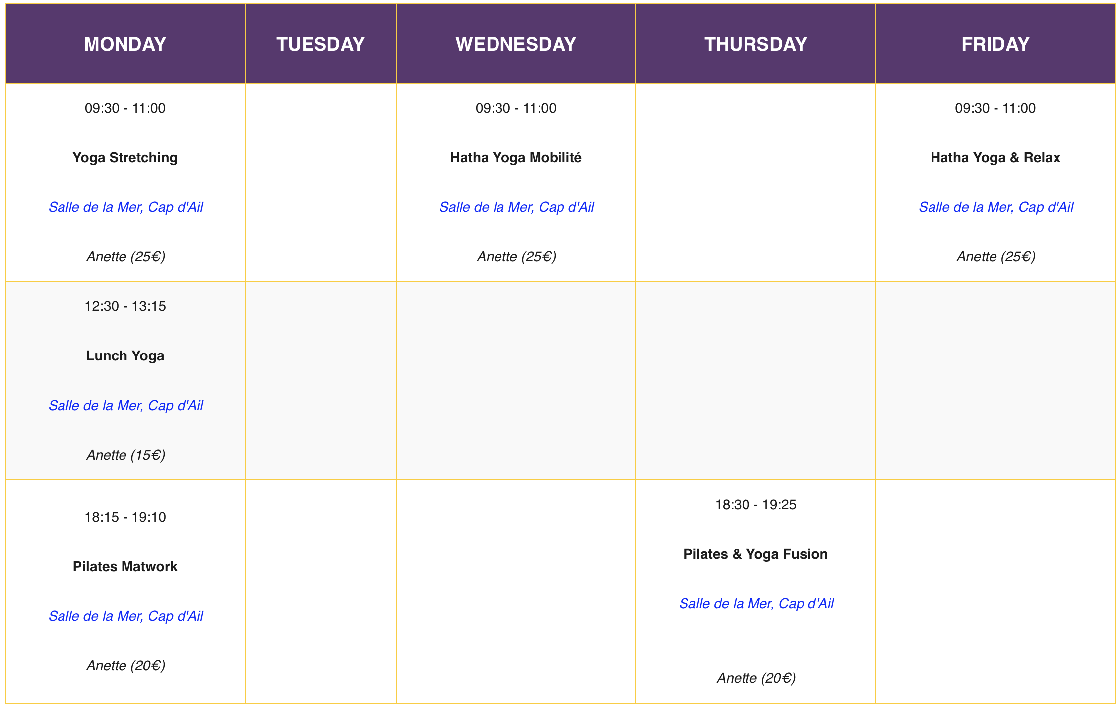 You are currently viewing New Sunshine Schedule starting September 7th