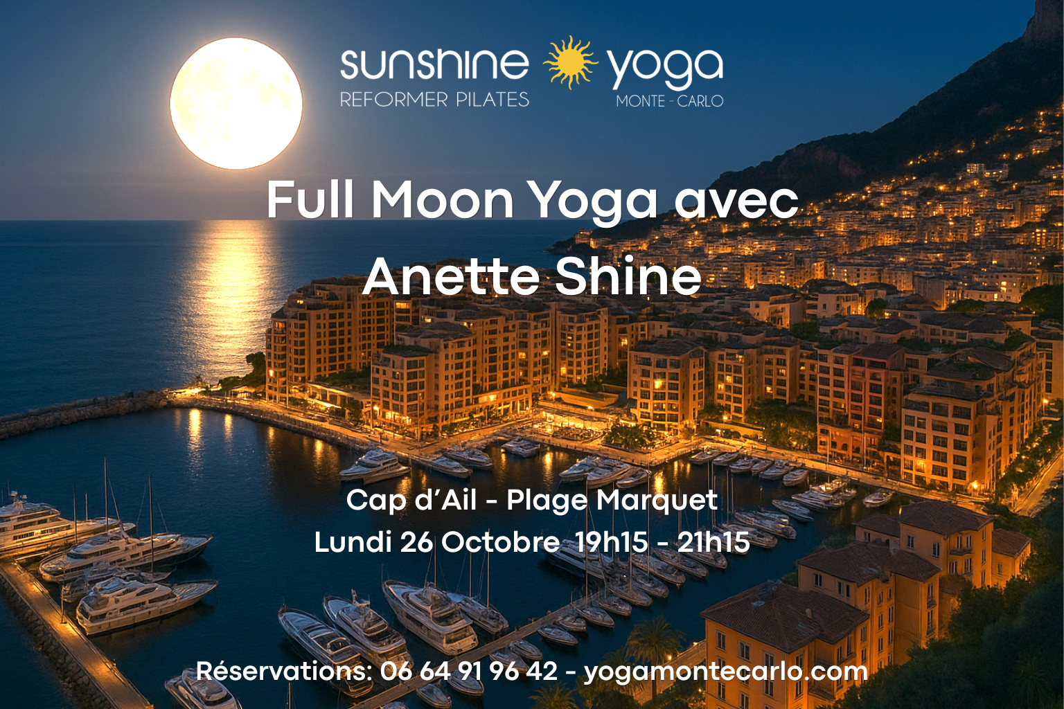 You are currently viewing Full Moon Yoga on Monday October 26th in Cap d’Ail